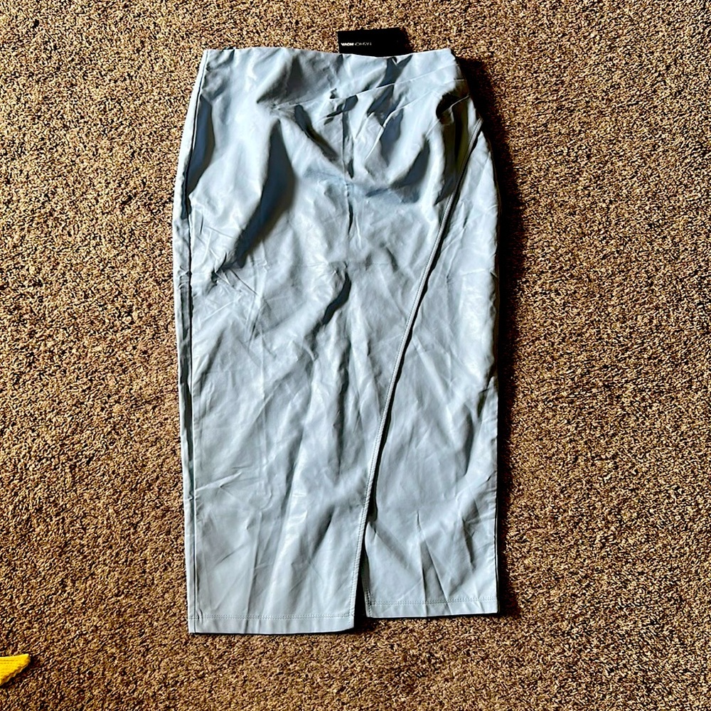 Fashion Nova faux leather wrap skirt